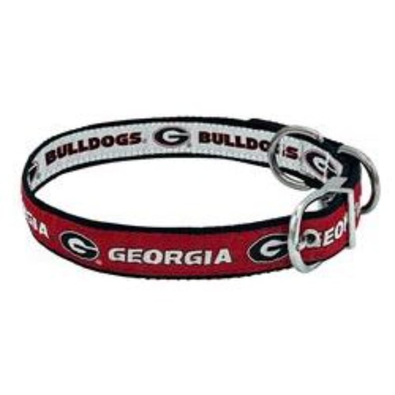 Pets First Collars M Georgia Bulldogs Reversible Dog Collar - 2 Sizes
