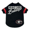 Pets First dog apparel S Georgia Bulldogs Black/Red Stripe Dog Tee