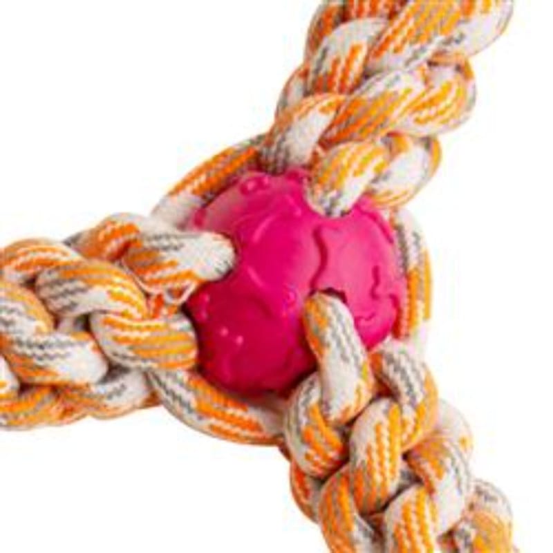 SnugArooz dog toys Pink Fling N' Fun Robe Rubber Ball Dog Toy - 7" - Pink or Blue