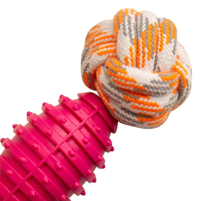 SnugArooz dog toys Pink Double Knot Rubber Dog Toy - Pink