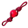 SnugArooz dog toys Red Spikey Beast Ball Rope Tug Dog Toy - 24"