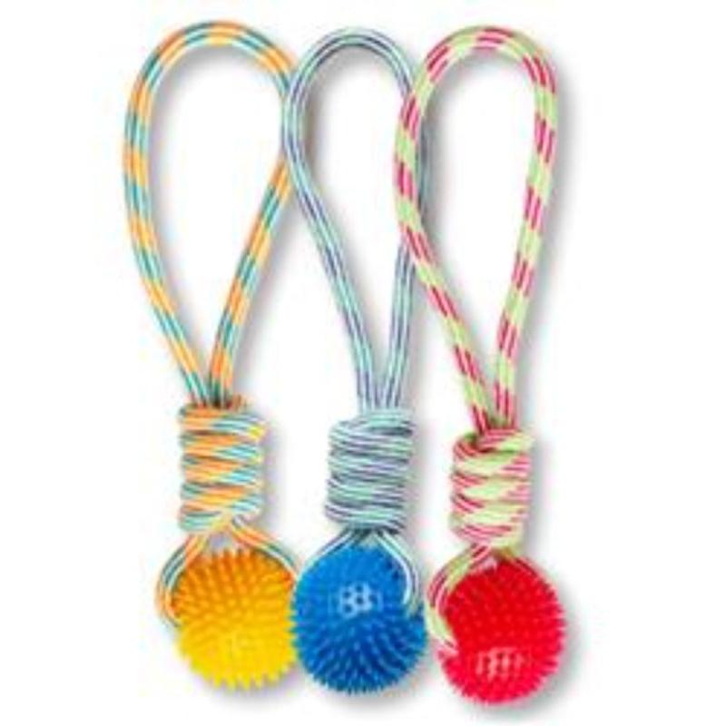 SnugArooz dog toys Spike-O-Mite Ball Rope Dog Toys - 16in