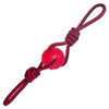 SnugArooz dog toys Red Spikey Beast Baby Ball Rope Tug Dog Toy - 19"