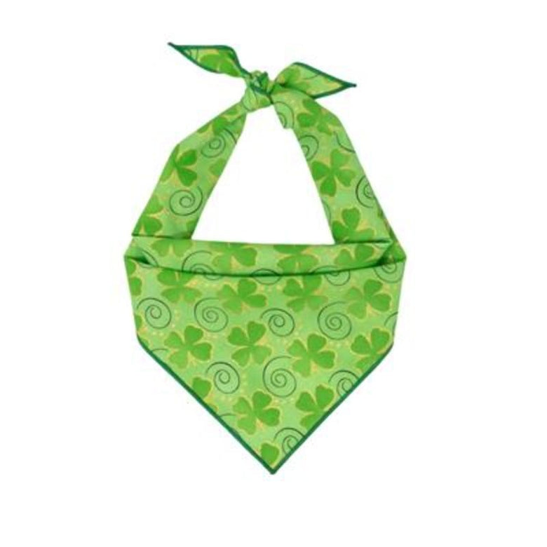 Hunter K9 Bandanas XS St Patrick's Green Gold Shamrock Dog Bandana
