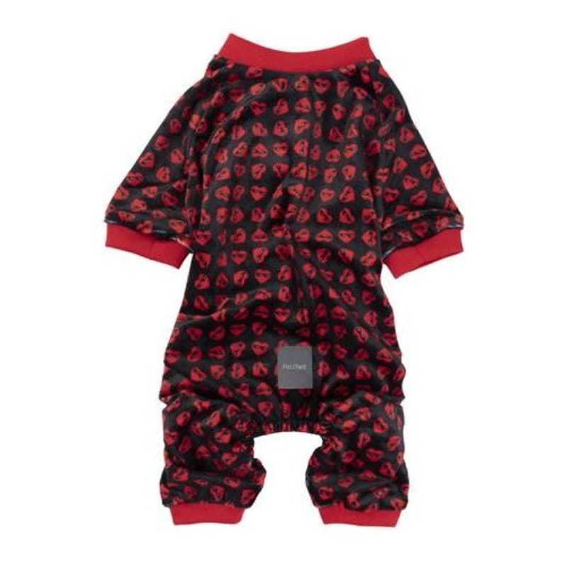 FuzzYard Pajamas 1 Heartbreaker Black & Red Dog Pajamas