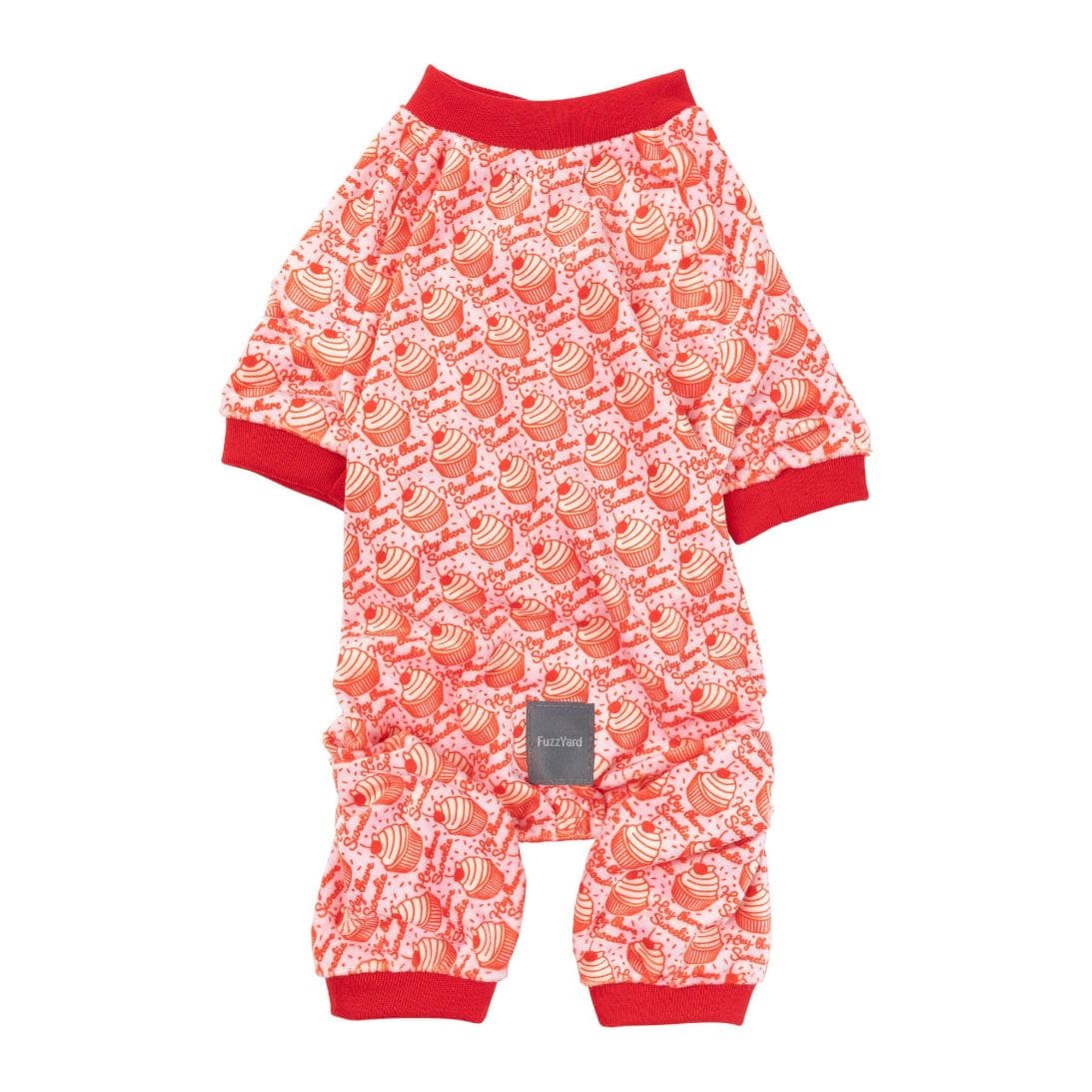 FuzzYard Pajamas 1 Hey There Sweetie Red Trim Cupcake Dog Pajamas