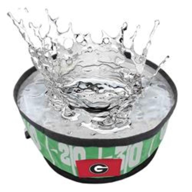 Pets First Bowls - Feeders Georgia Bulldogs Collapsible Pet Bowl