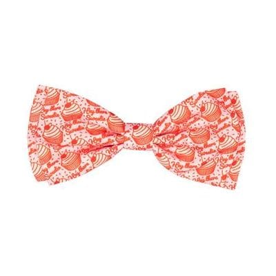 FuzzYard Bow Tie SM Hey There Sweetie Pink Cupcakes Pet Bowtie - 2 Sizes