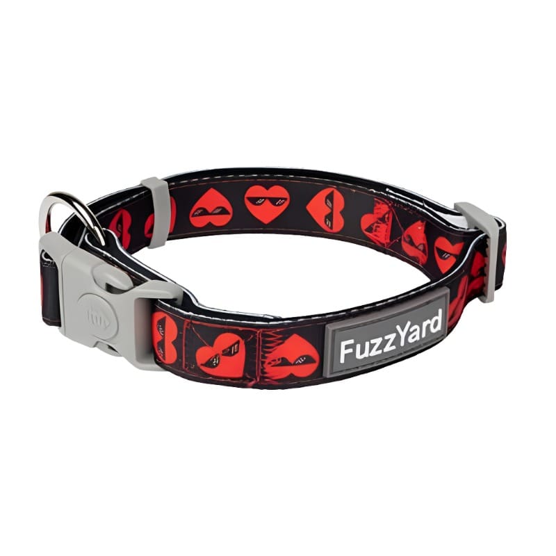 FuzzYard Collars S Heartbreaker Red Hearts Pet Collar