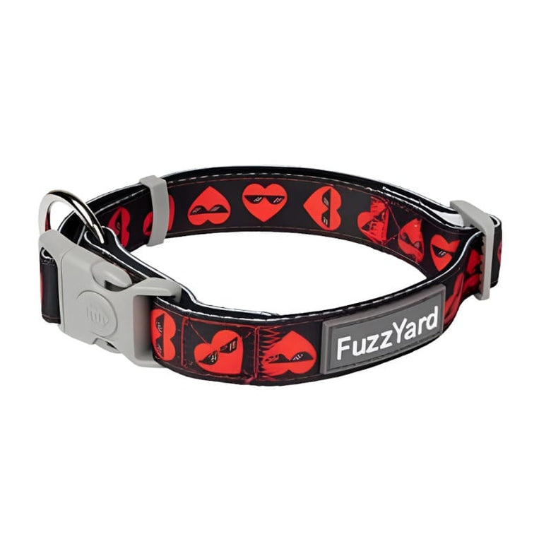 FuzzYard Collars S Heartbreaker Red Hearts Pet Collar