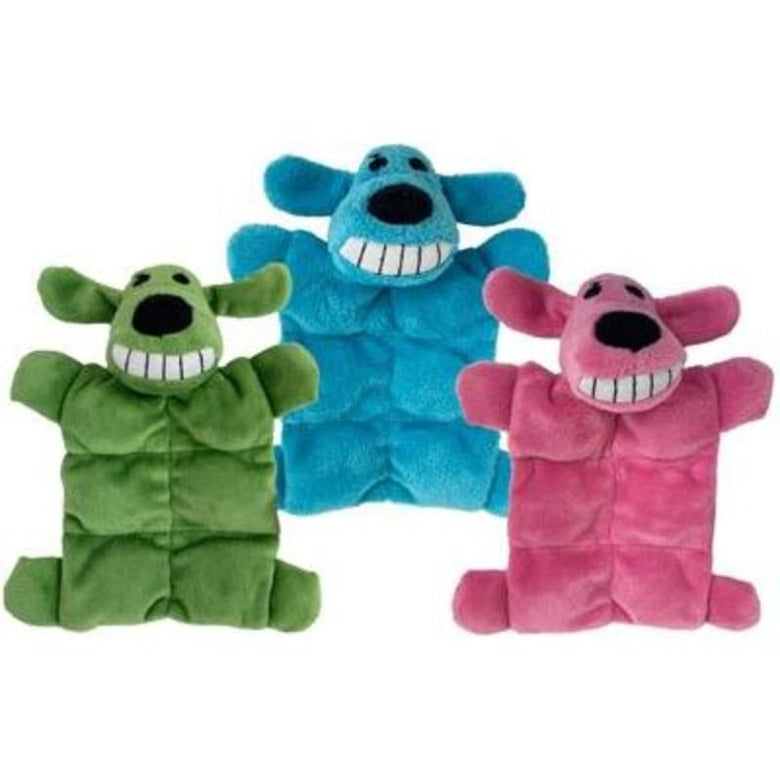 Multipet dog toys Loofa Squeaker Mat Dog Toy - 6" - Green