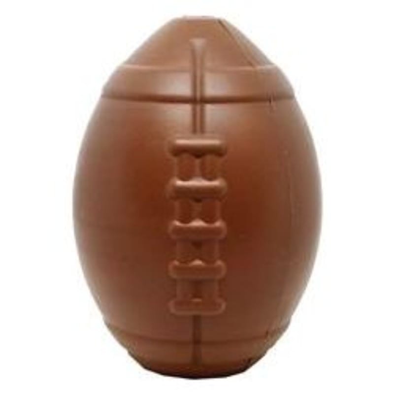 SodaPup dog toys Football Brown Rubber Durable Treat Chew Dog Toy - Lg