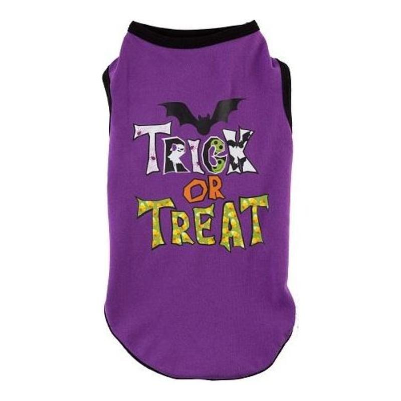 Barker's Bowtique Halloween XS Halloween Trick or Treat Purple Pet Tank