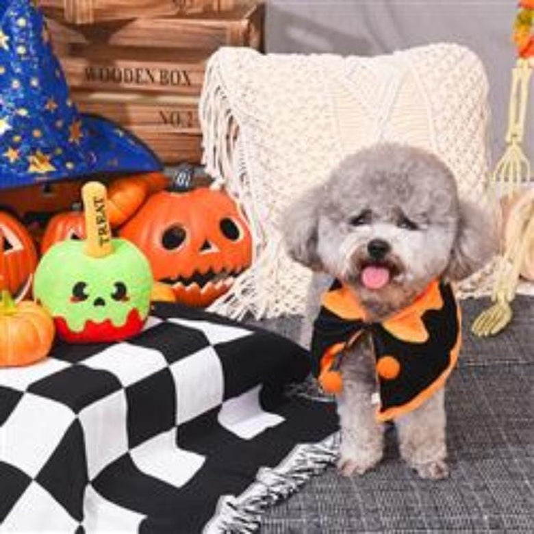 HugSmart Pet dog toys Howloween Night Candy Apple Plush Squeaky Dog Toy