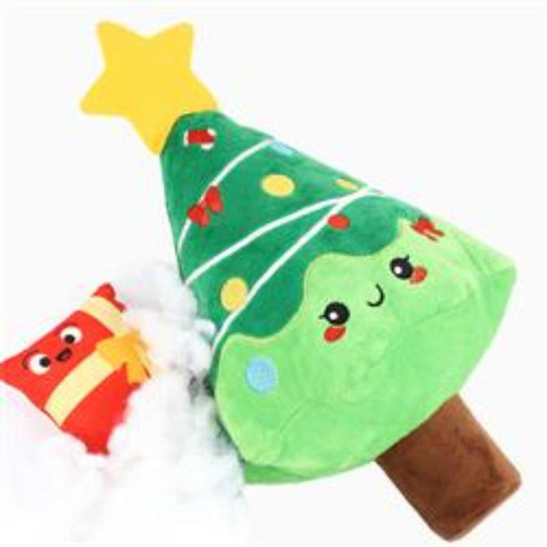 HugSmart Pet dog toys Happy Woofmas Christmas Tree Plush Dog Toy