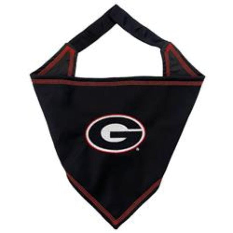 Pets First Bandanas S/M Georgia Bulldogs Black Tie Around Pet Bandana - 2 Sizes