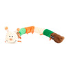 ZippyPaws dog toys Caterpillar Fall Forest Colors Long Plush Squeaky Dog Toy