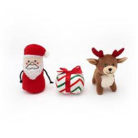 Zippypaws dog toys Holiday Burrow - Santa's Sleigh Dog Toy