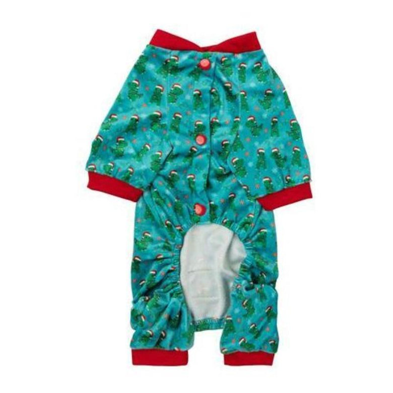 FuzzYard dog apparel Christmas Tree Rex Green Holiday Dog Pajamas