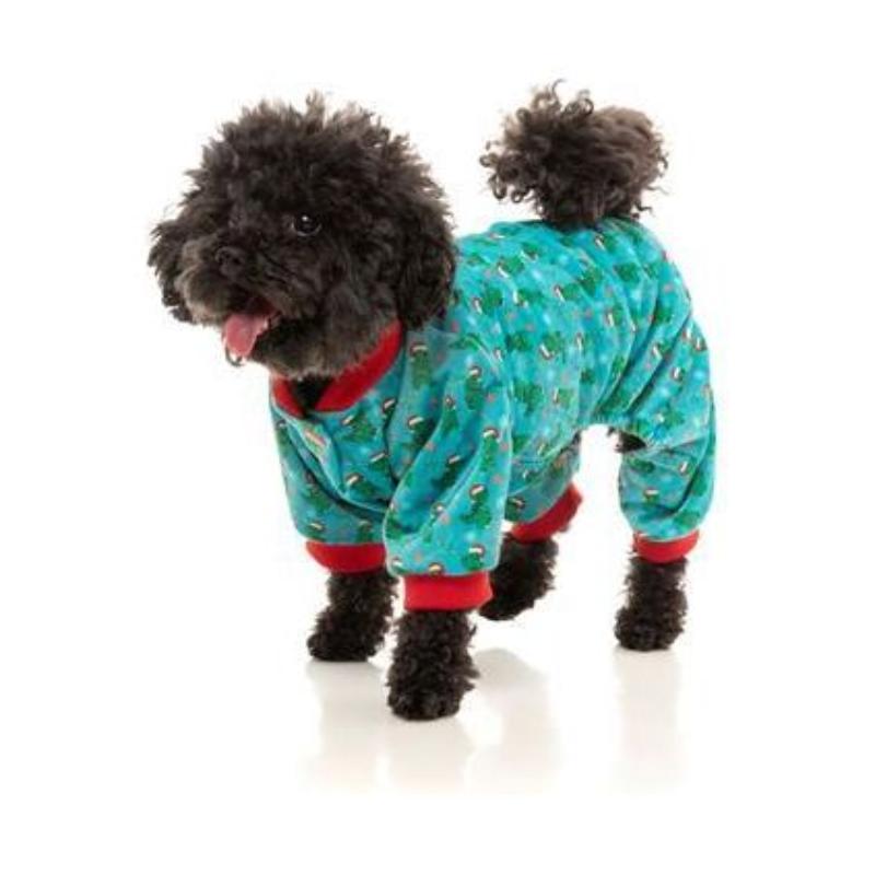 FuzzYard dog apparel Christmas Tree Rex Green Holiday Dog Pajamas