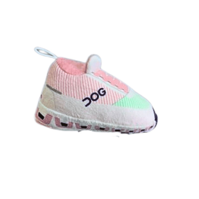 Haute Diggity Dog Dog Toys DOG Pink Workout Shoe Plush Squeaky Dog Toy