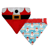 Barker's Bowtique Bandanas XS Christmas Reversible Santa Dog Bandana