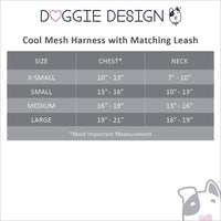 Doggie Design Harnesses Cool Mesh Dog Harness with Leash - Baby Blue Daisy
