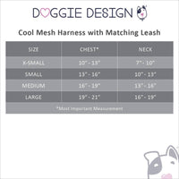 Cool Mesh Dog Harness with Leash - Hawaiian Ocean Blue & Palms