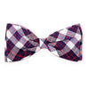 The Worthy Dog Bow Ties SM Madras Plaid Navy Red White Bow Tie Pet Collar Attachment - 2 Sizes
