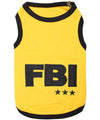 Parisian Pet® Tee's 2XS FBI Yellow Funny Costume Dog T-Shirt