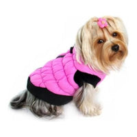Barker's Bowtique Jackets HD Crown Puffer Dog Coat Vest - Pink