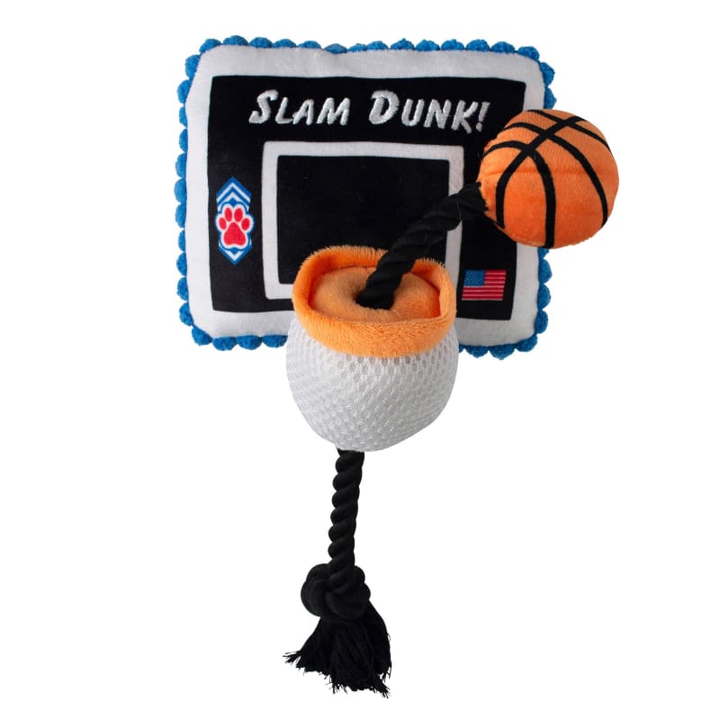 Petshop by Fringe Studio Dog Toys Take It To The Hoop Basketball Plush Squeaky Dog Toy