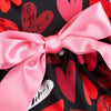 TM - PET PLUS LTD Dog Apparel Festive Hearts Print with Pink Bow Dog Dress