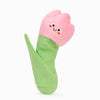 Hugsmart Products Inc dog toys Spring Garden Pink Smiley Face Tulip Plush Squeak Dog Toy