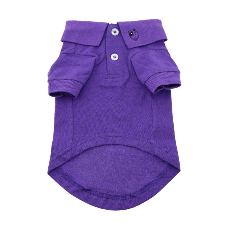 Doggie Design Tee's XS Ultra Violet Solid Collared Dog Polo Shirt