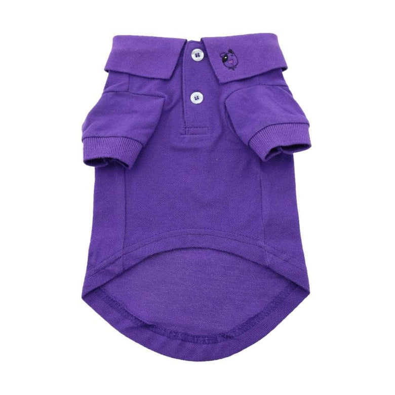 Doggie Design Tee's XS Ultra Violet Solid Collared Dog Polo Shirt