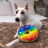 Huxley & Kent dog toys Rainbow Pride Plush Squeaky Donut Dog Toy - 2 Sizes