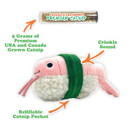 Meowijuana Cat Toys Meowijuana Get Wrapped Sushi Roll Cat Toy