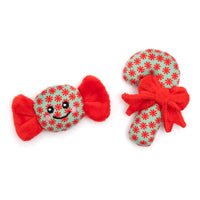 Christmas Holiday Sweet Treats Plush Cat Toy Set - 2 Pc