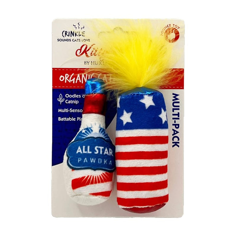 Huxley & Kent Cat Toys Firecracker & All Star Pawdka Cat Toys - 2 Pc