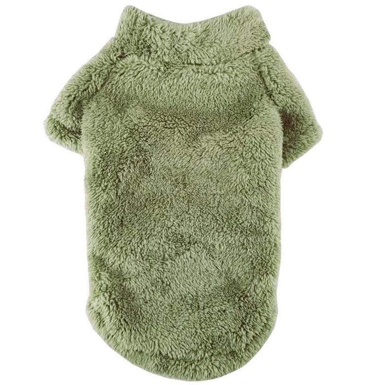 Doggie Design SWEATERS XS Moss Green Soft Warm Plush Dog Pullover
