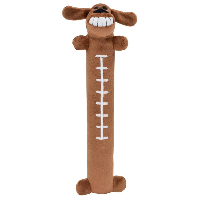 Multipet dog toys Tailgate Football Loofa Plush Squeak Dog Toy - 12"