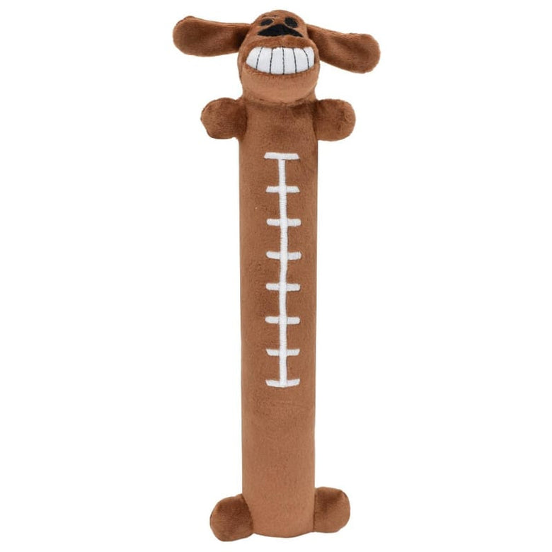 Multipet dog toys Tailgate Football Loofa Plush Squeak Dog Toy - 12"