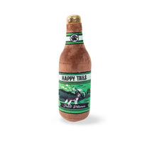 Petshop by Fringe Studio Dog Toys Happy Tails Trail Pilsner Bottle Plush Squeak Dog Toy