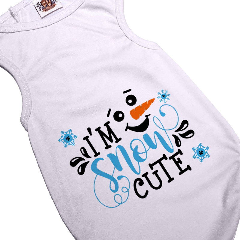 House of FurBaby House of FurBaby - Pet Holiday Shirt | I'm Snow Cute Snowman: XXS- under 3 lbs