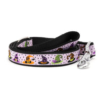 The Worthy Dog Leashes LG Halloween Purple Bewitched Colorful Hats Dog Leash - Sz Lg