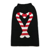 Dogo Pet Sweaters Holiday Candy Cane Black Dog Sweater