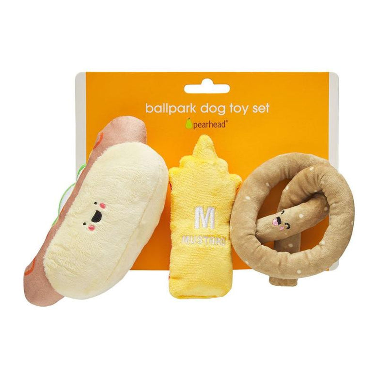 Pearhead, Inc. dog toys Ballpark Plush Dog Toy Set - 3 Pc