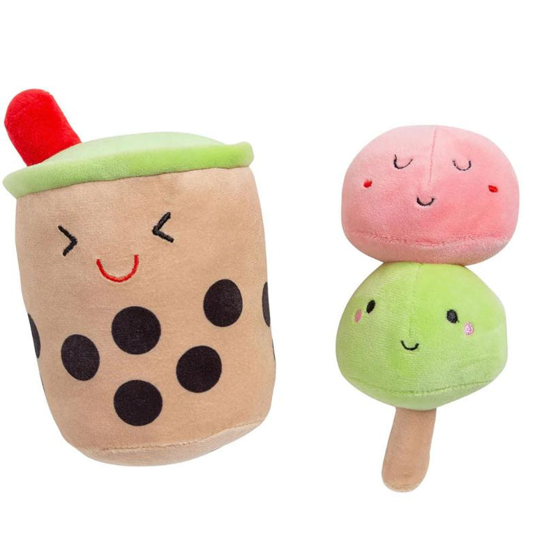 Pearhead, Inc. dog toys Bubble Tea Plush Dog Toy Set - 2 Pc