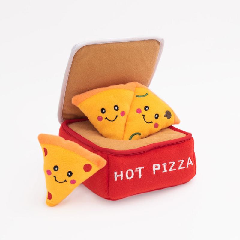 Zippypaws dog toys Burrow Pizza Box Interactive Dog Toy